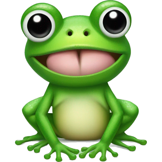 frog with fake eyelashes and acrylic nails  emoji