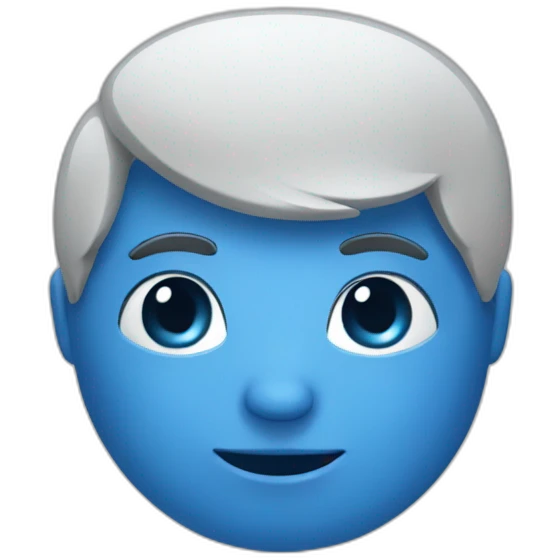Chat bleu emoji