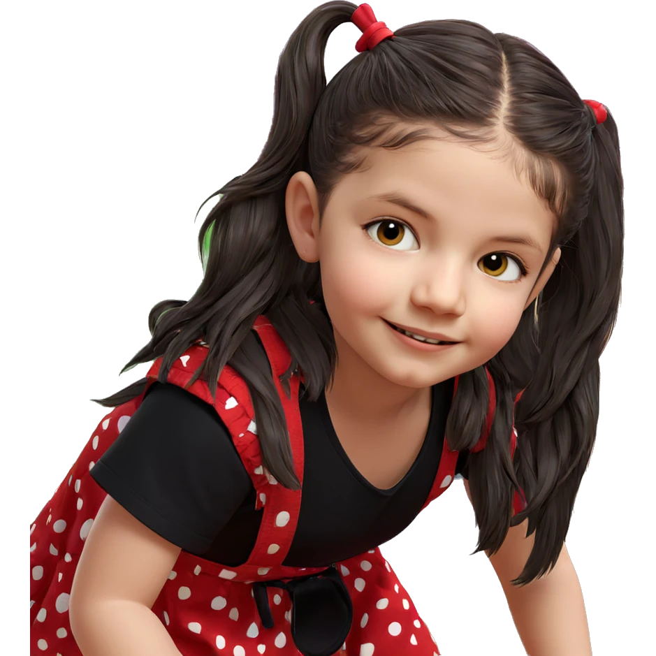 smiling girl with twintails emoji