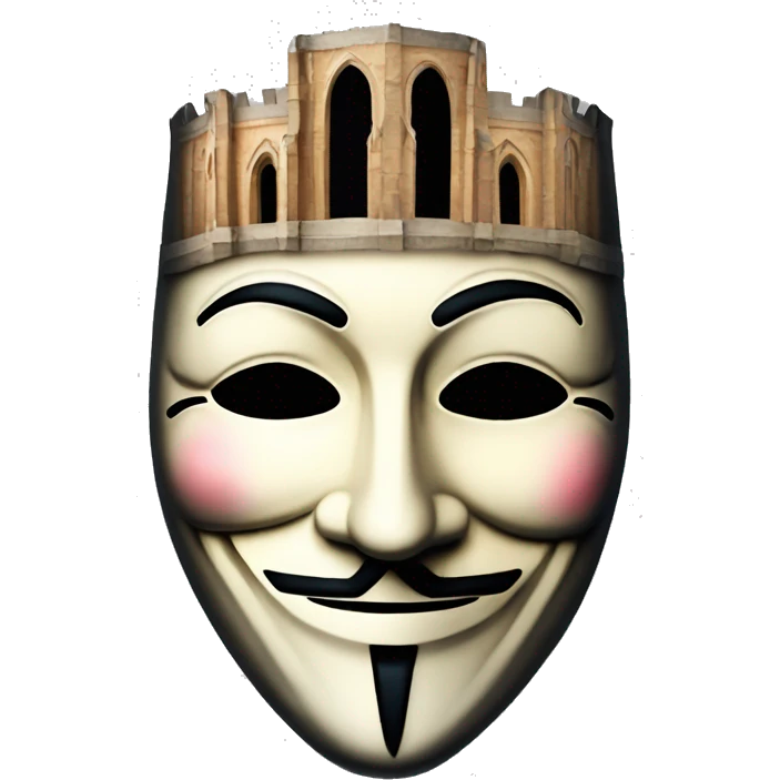 guy fawkes mask made of st basils cathedral emoji