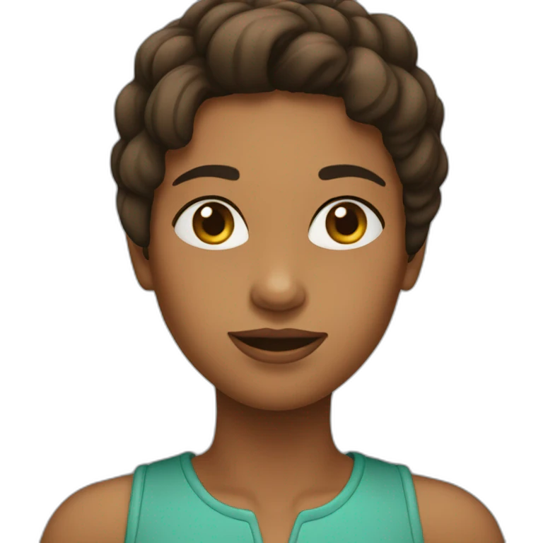 Fille brun emoji