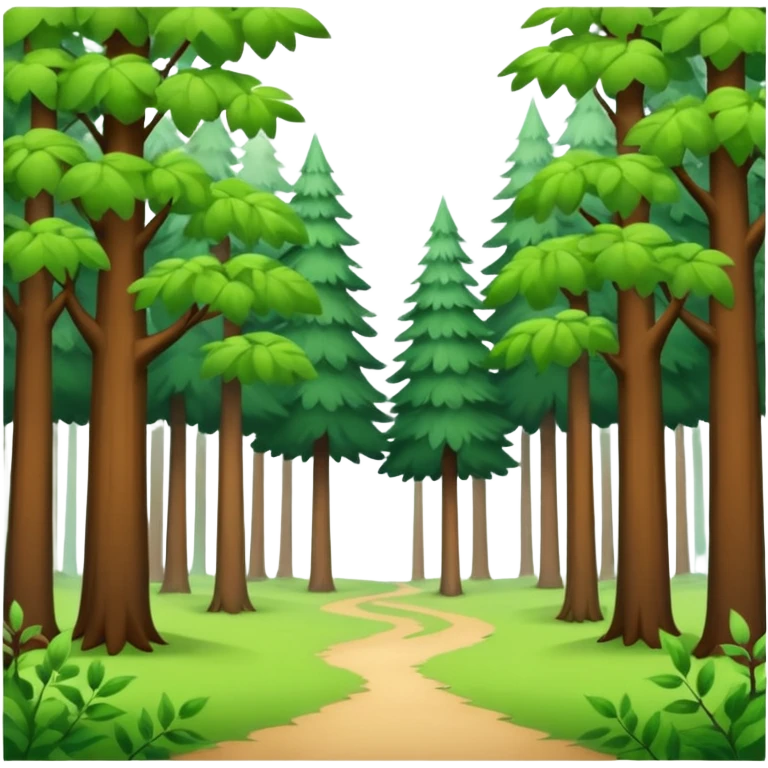 clearing" an open space in a forest, light, spacious, minimal. emoji