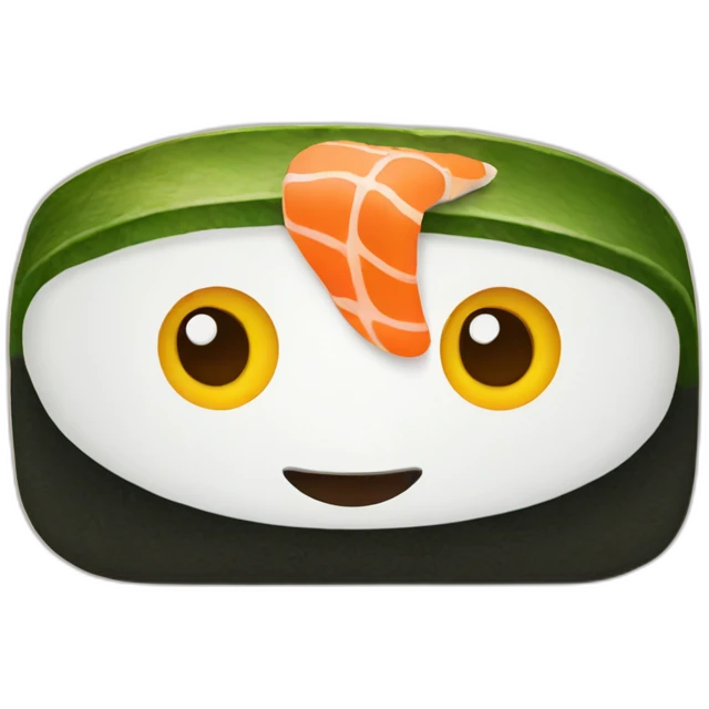 face of sushi emoji
