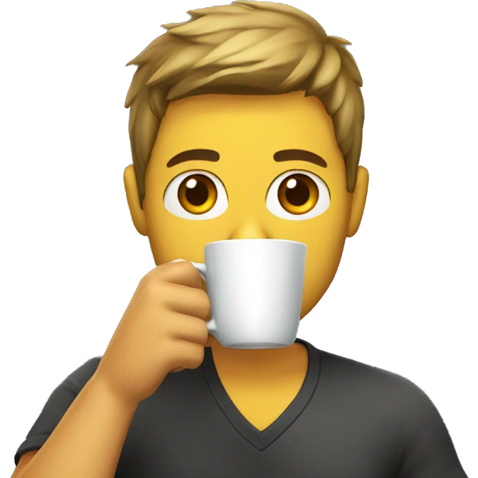 gamer drinking coffee emoji