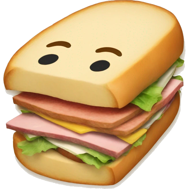 Sandwich with a big nose emoji