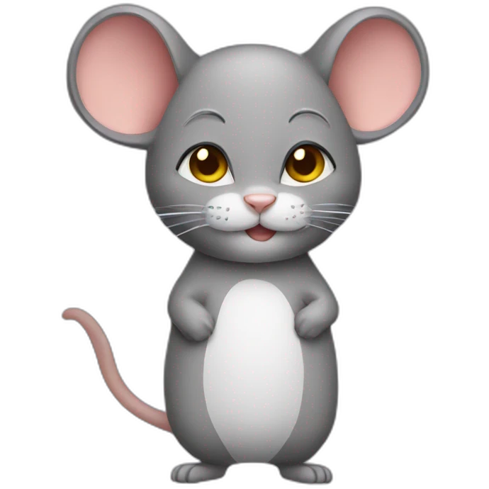 A mouse in a cat costume emoji