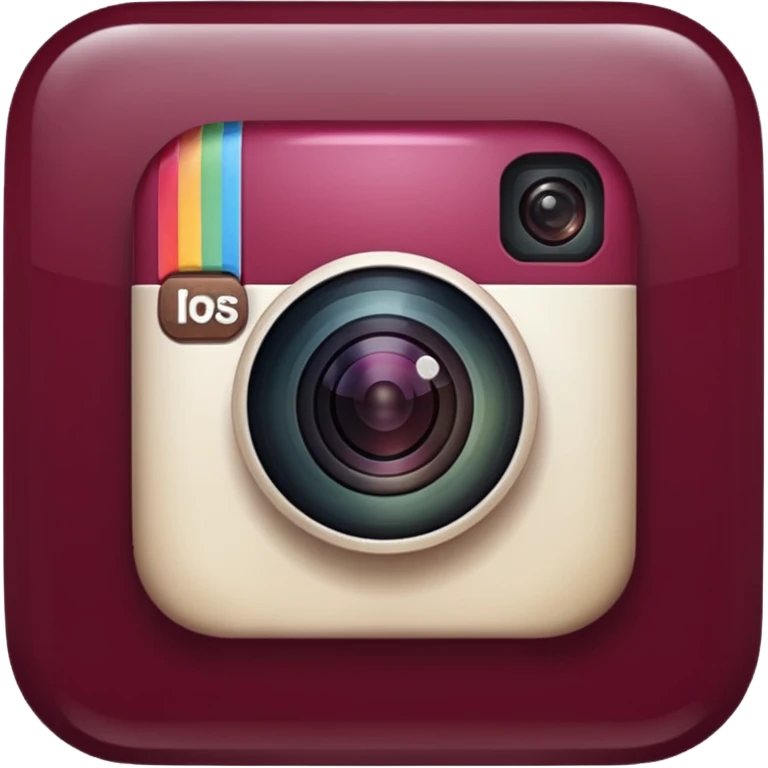 Instagram, burgundy  emoji