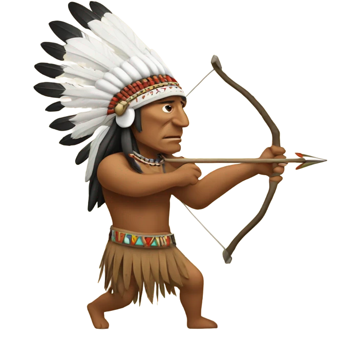 Indian chief firing arrow emoji