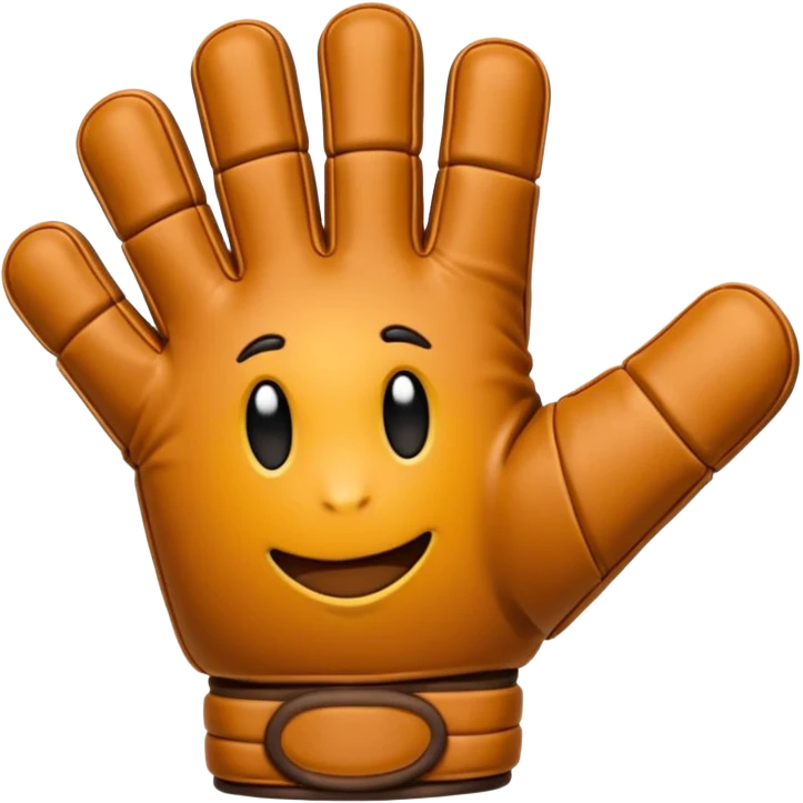 guantes de portero de futbol aplaudiendo, divertido emoji