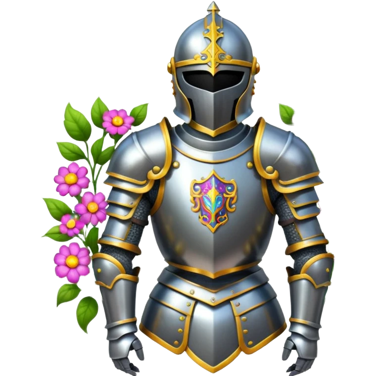 Knight armor  in flowers emoji
