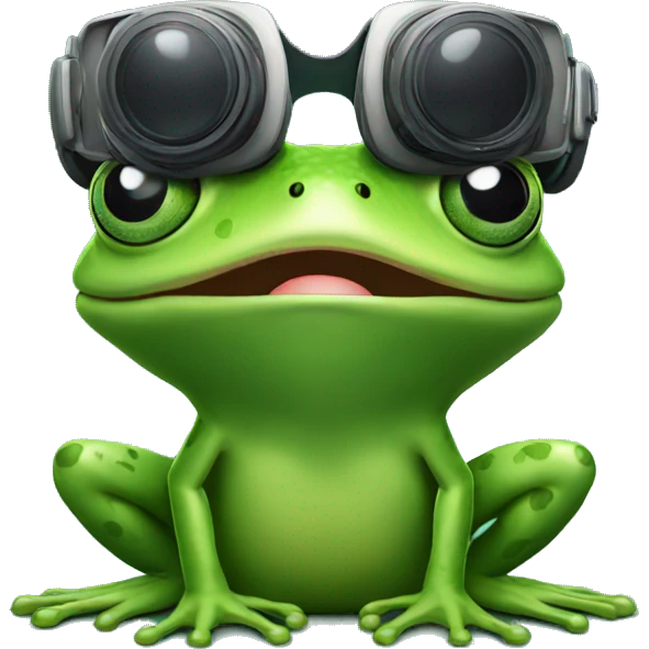 Frog with vr emoji
