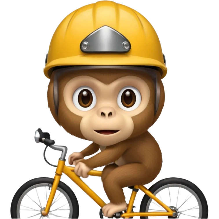 monkey with bicycle helmet emoji