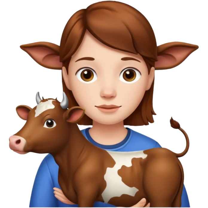 Half human half Cow emoji