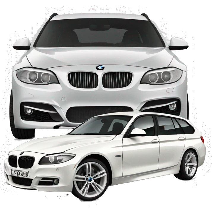 BMW f11 550d in white touring emoji