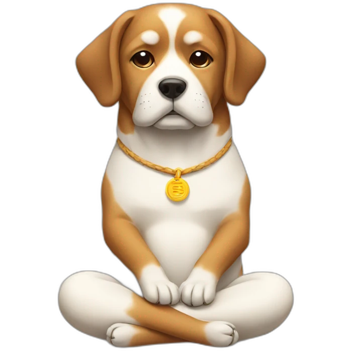 meditating dog emoji