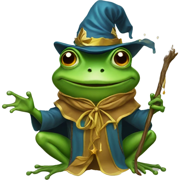 Frog wizard emoji