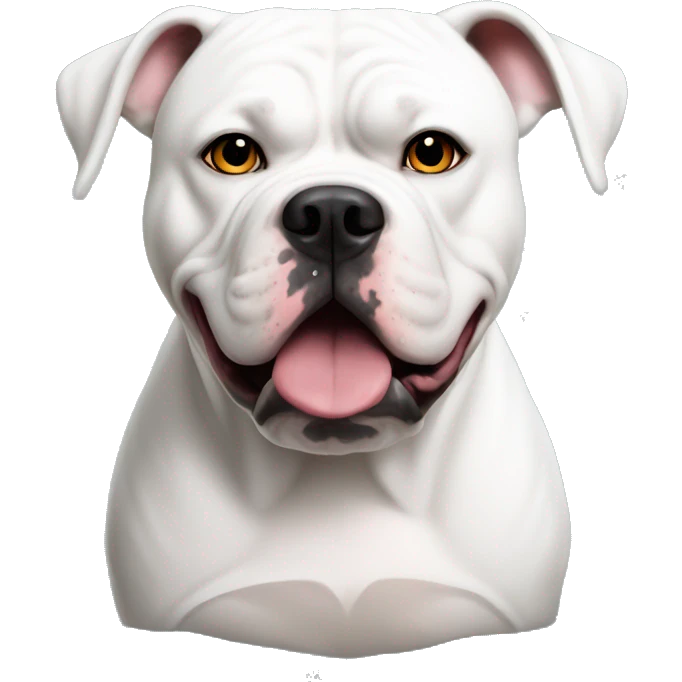 White American bulldog glaring xmas emoji
