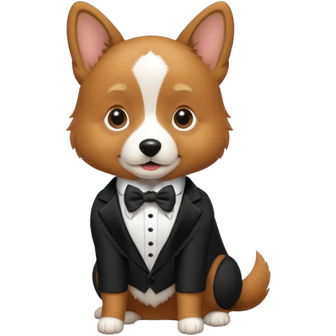 Dog in a tuxedo ￼ emoji
