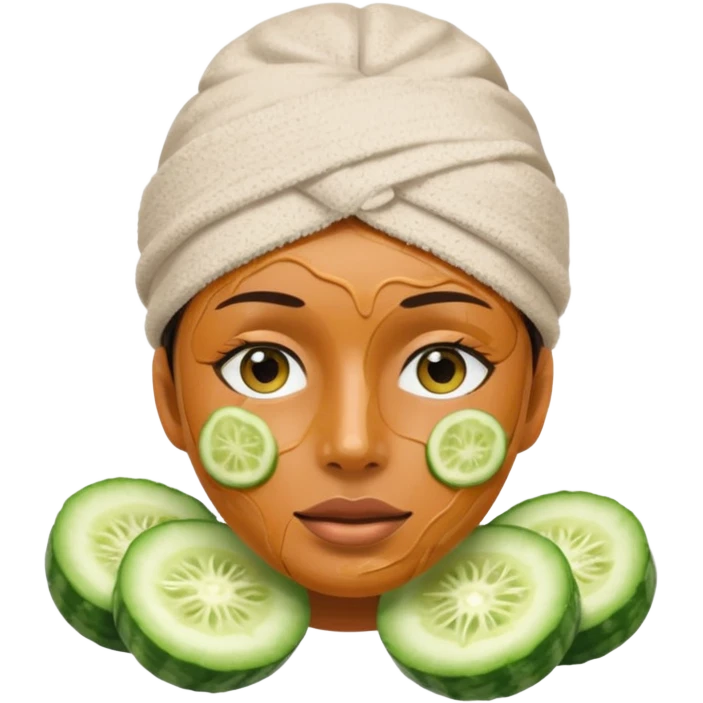 messy clay mask and hat emoji