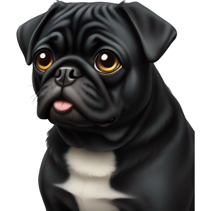 Black pug emoji