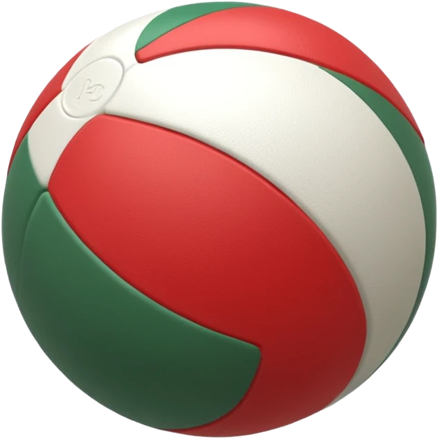 pilates ball with lines red white and green emoji
