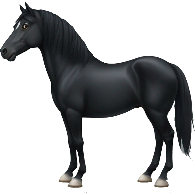 Black horse  emoji