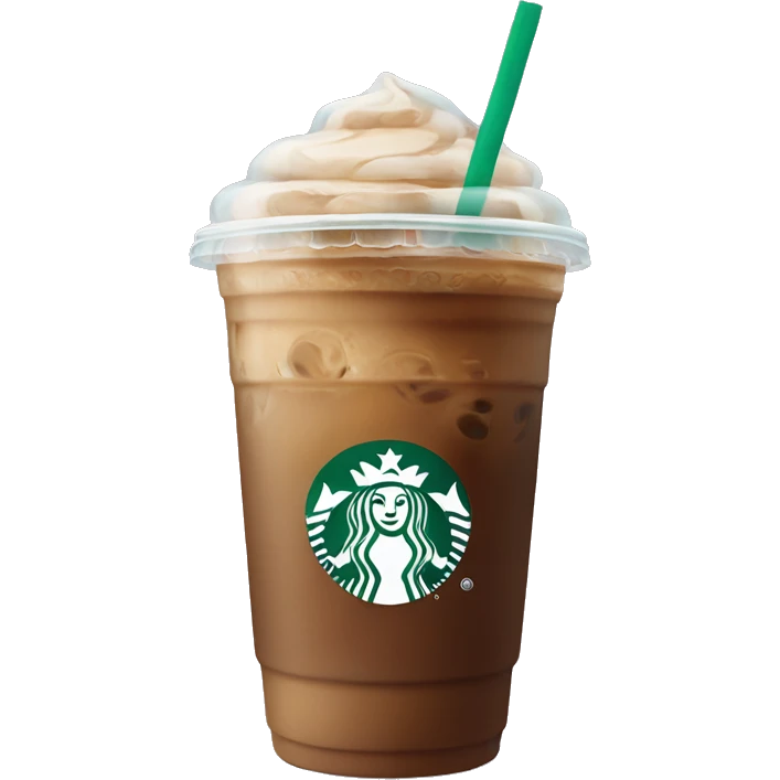Iced coffee in Starbucks cup emoji