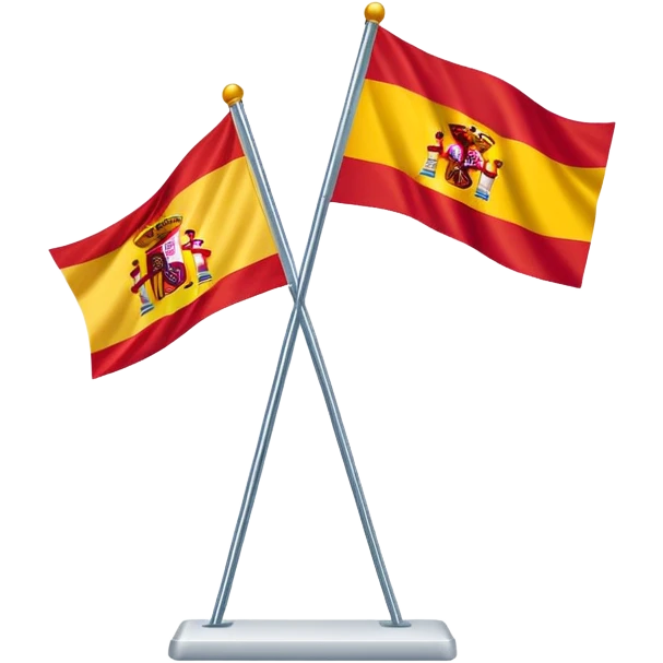 À flag design, split diagonally with Spain flag on one side and France flag on the other emoji
