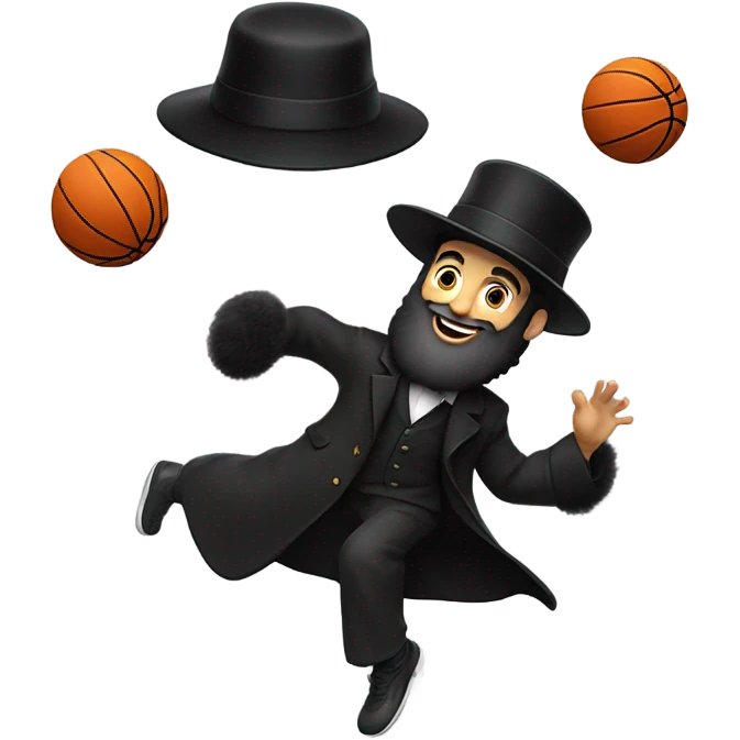 Hasidic Jew dunking basketball  emoji