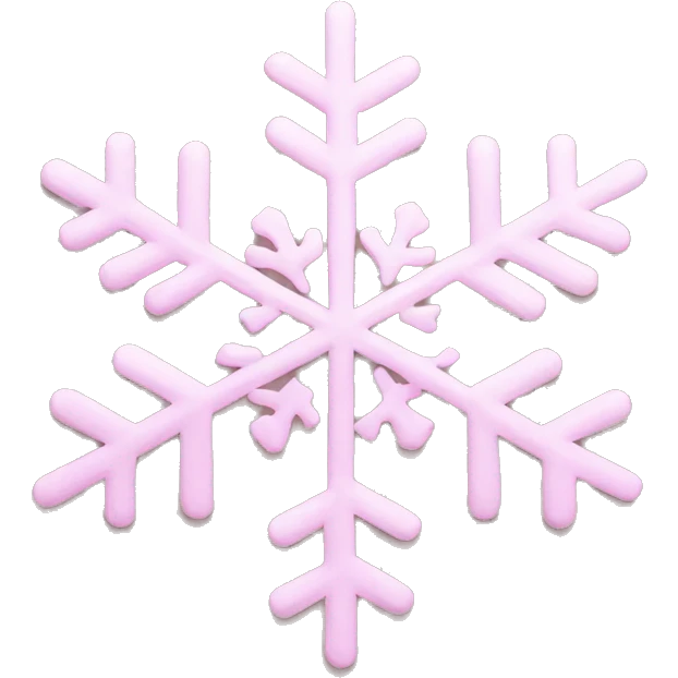pastel pink snowflake  emoji