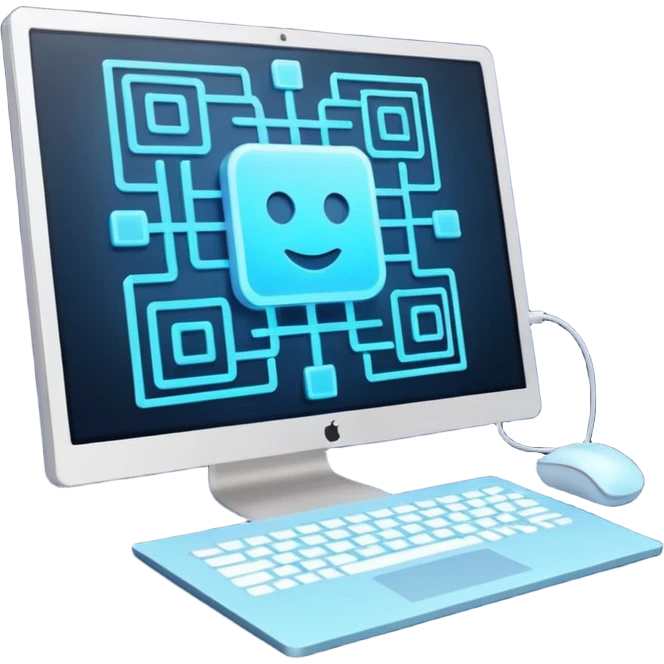 AI webflow on a computer - really complicated, sequences of squares connected to other squares emoji
