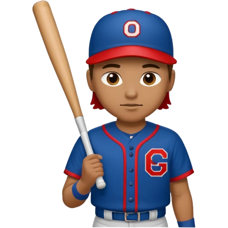 baseball player blue (#00A3E0) and red (#F9423A) emoji
