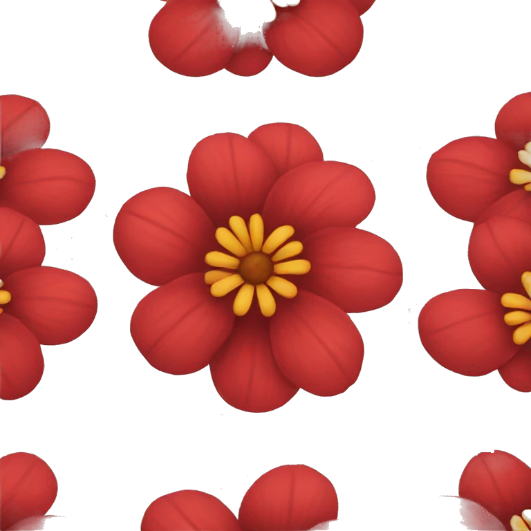 a red flower is sad emoji