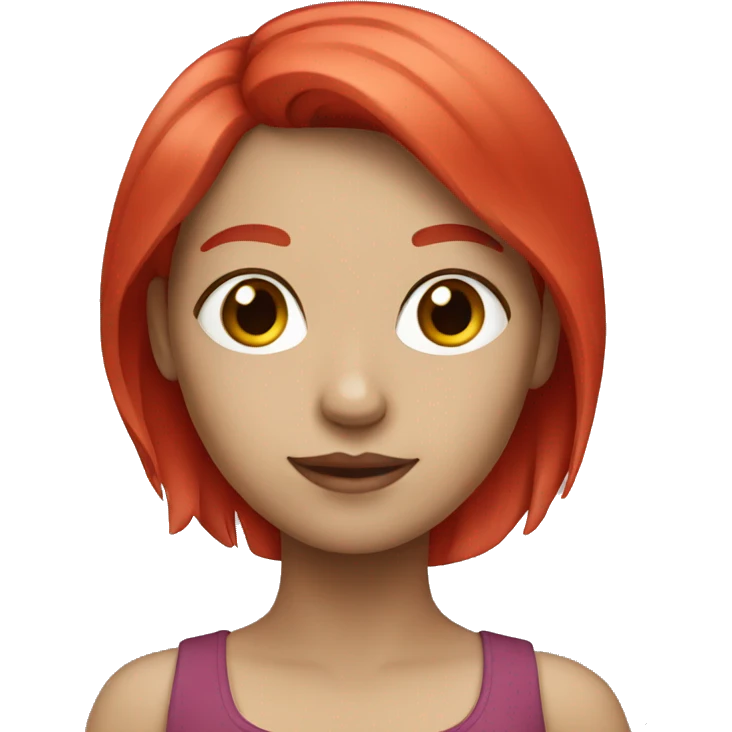 Girl white red hair  emoji