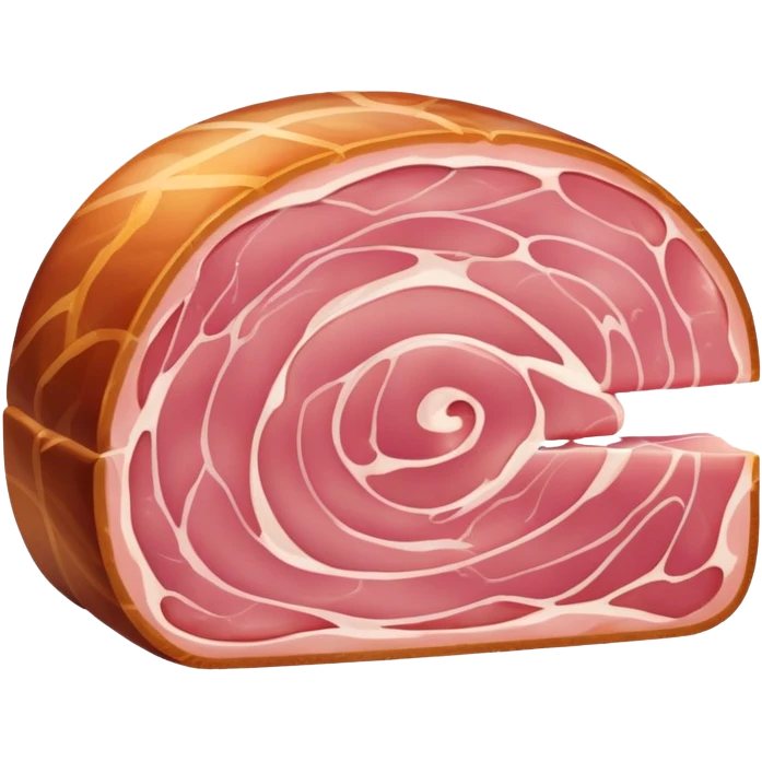 A slice of pink ham meat emoji