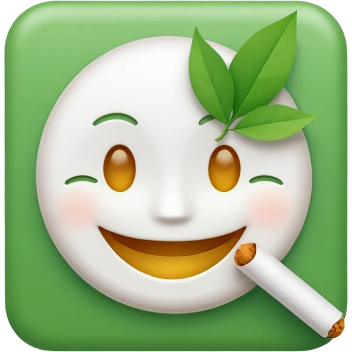 a joint with a happy face emoji