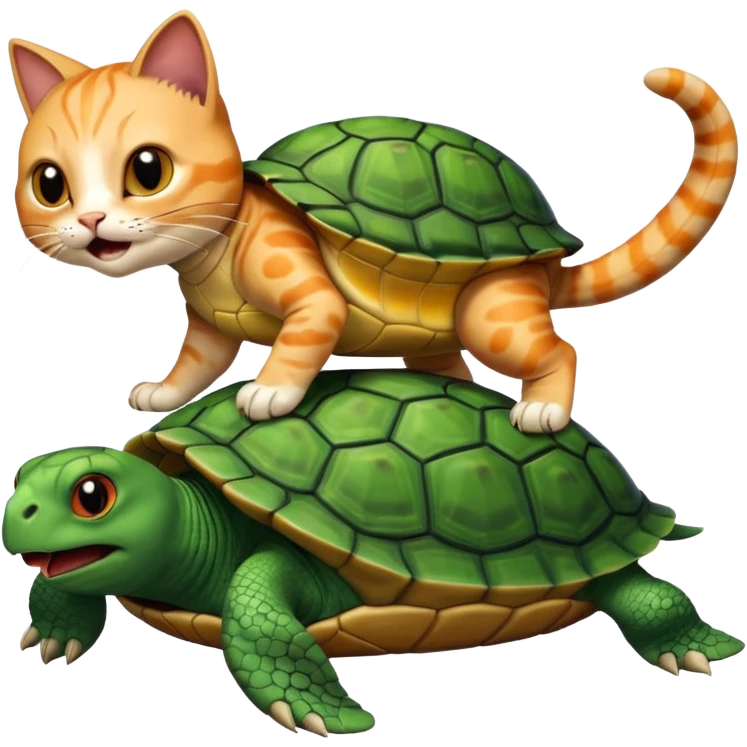 Cat killing turtle emoji