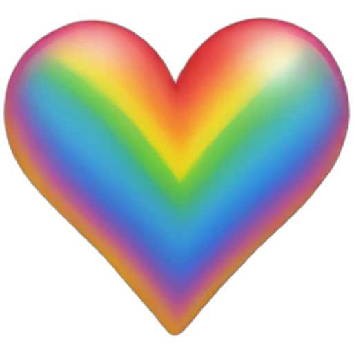 Rainbow heart emoji