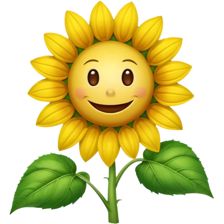 An exact  picture of the sunflower from Plants vs. Zombies emoji