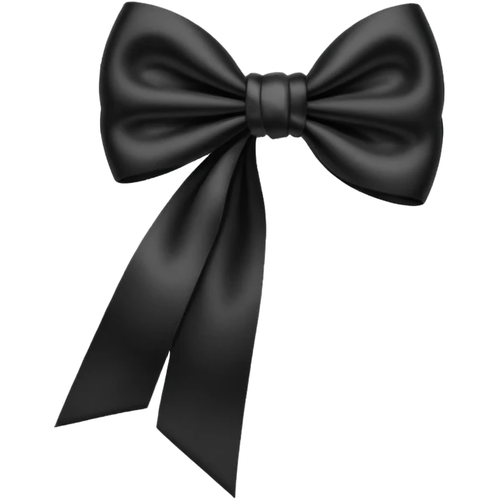 Black bow emoji