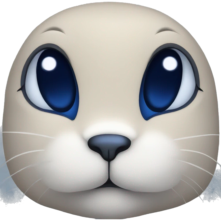 Navy blue rabbit face emoji
