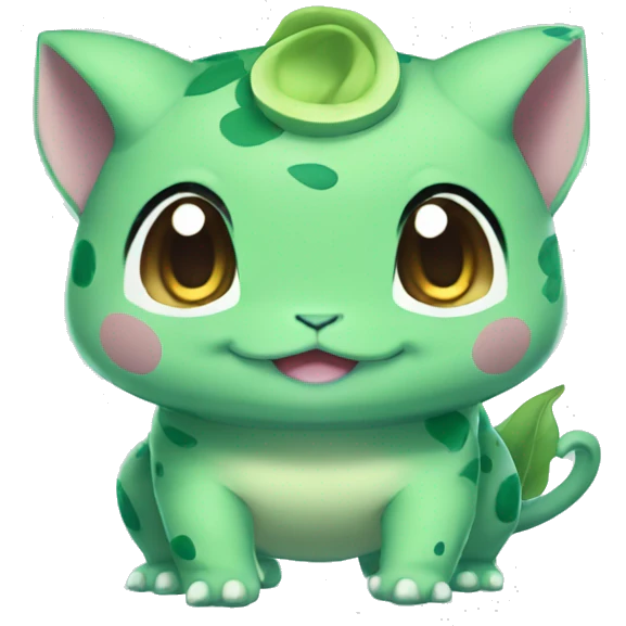 Kawaii Chibi Bulbasaur Full Body emoji