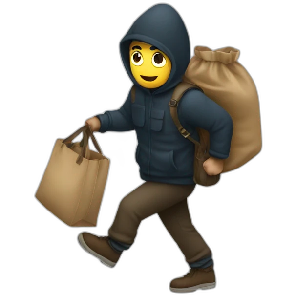 Thief carrying a bag emoji