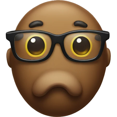 Poop with glasses  emoji