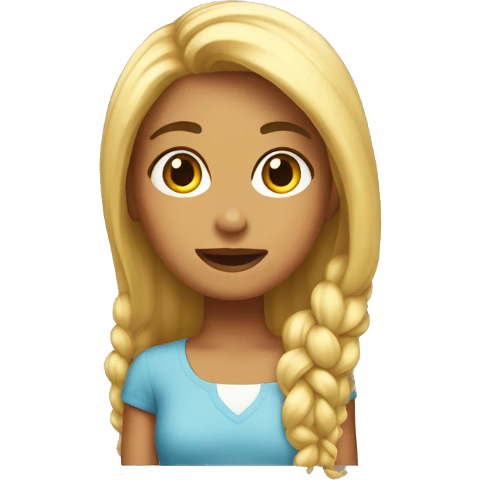 Una chica pelo emoji