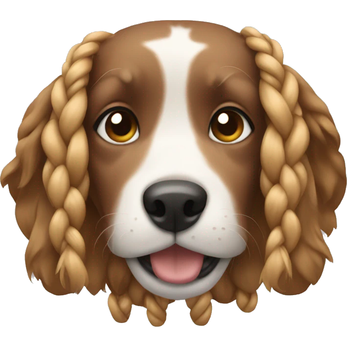 Dog with braids emoji
