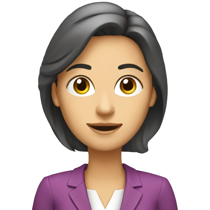 MUJER EJECUTIVA SALUDANDO CON LA MANO emoji