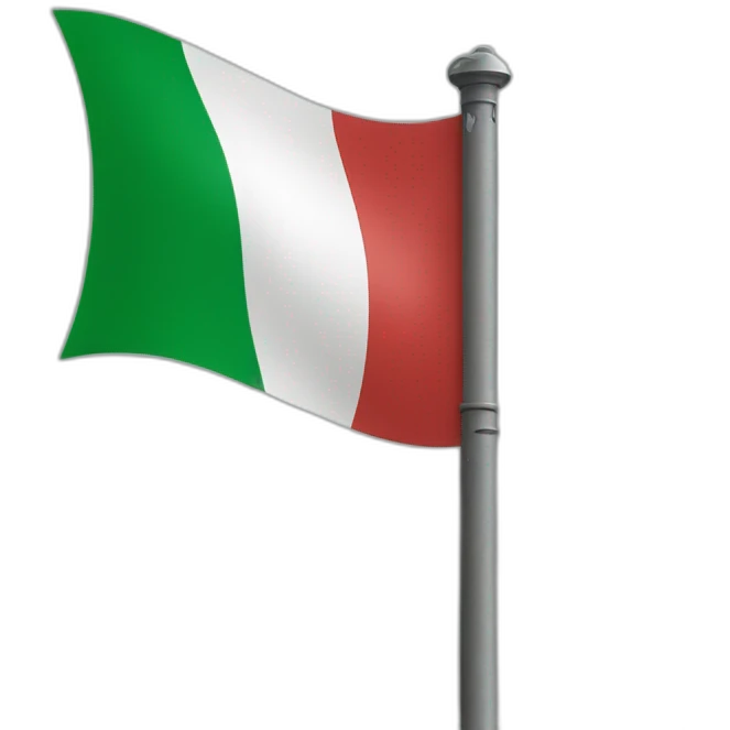 Italian flag on pole emoji