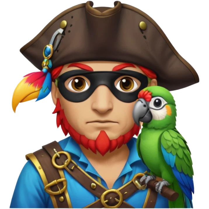 pirate and parrot emoji