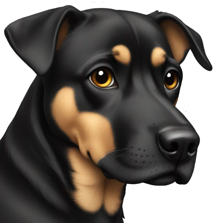Perro negro  emoji